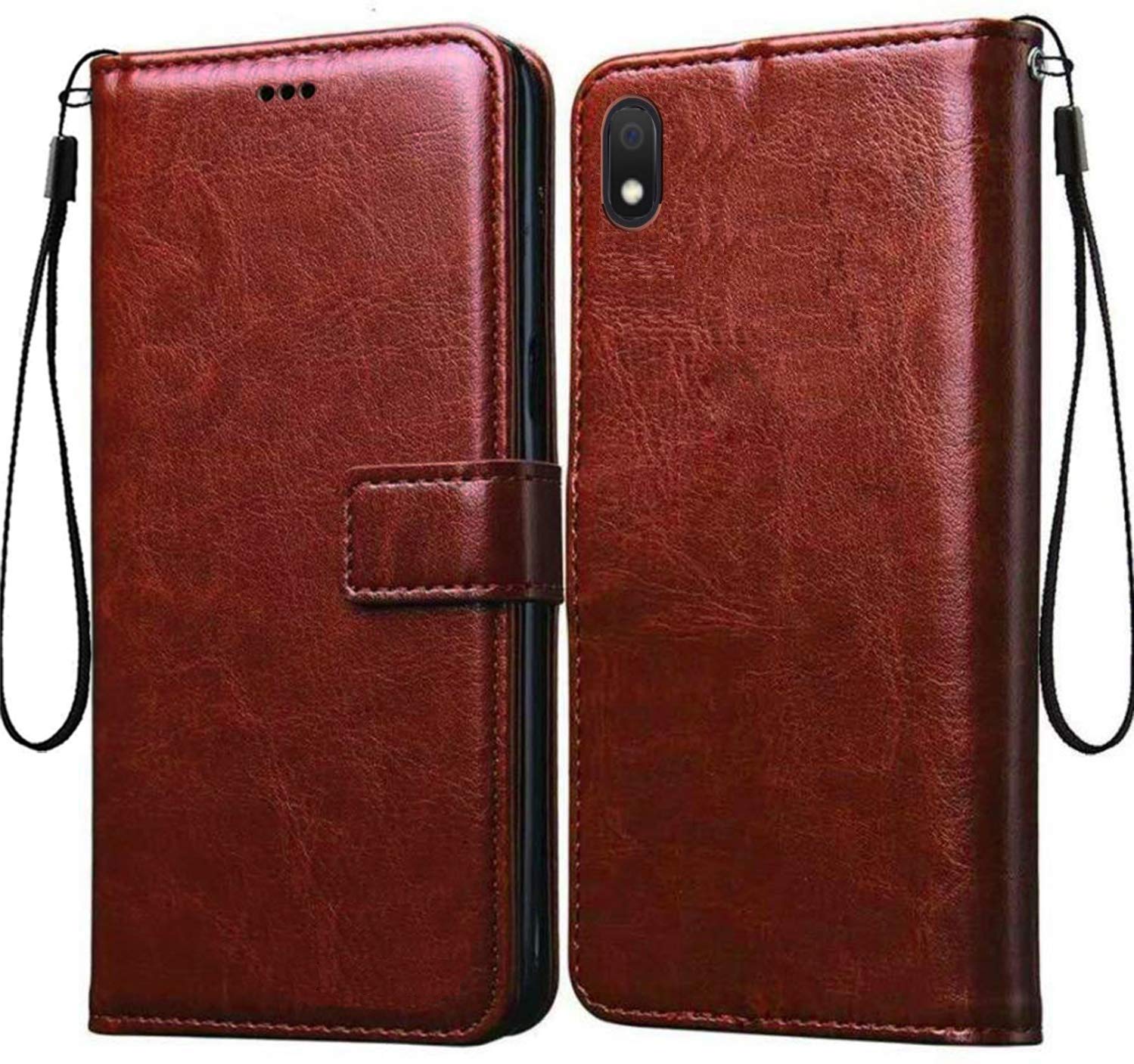 Pinaaki Enterprises Faux Leather Flip Wallet Case Stand with Magnetic Closure & Card Holder Cover for Samsung Galaxy A10 (Vintage Brown) (B07Q2CSY7N) Amazon Price History, Amazon Price Tracker