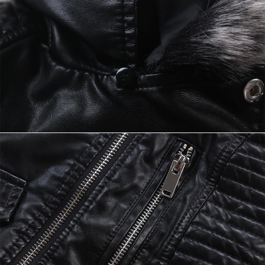 Mujer De Manga Larga Chaqueta De Cuero De La PU con Cremallera Chaqueta Moto Outcoats