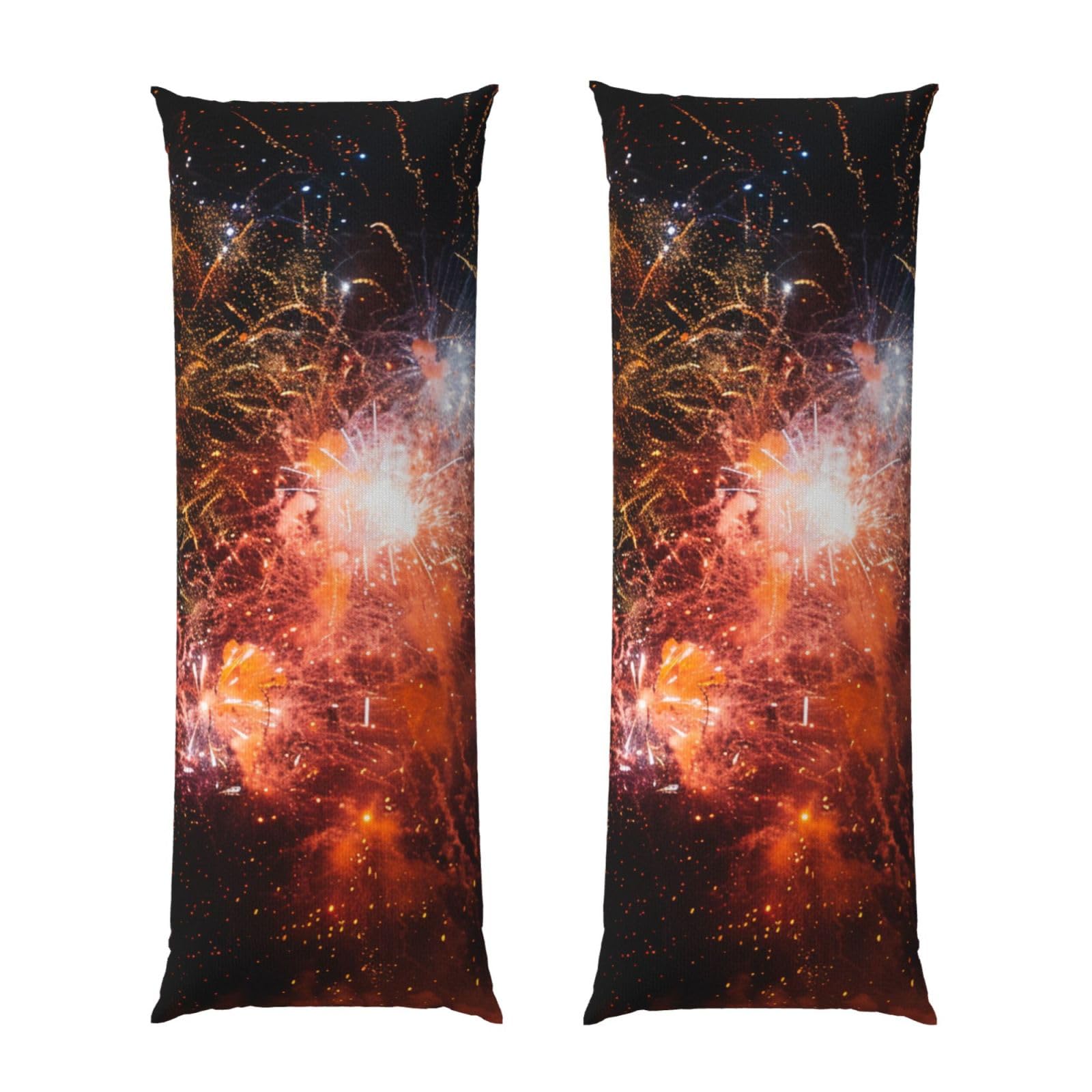 Body Pillow Cover 20x54 Inch, Fireworks Print Long Lumbar Pillow Case with Zipper Long Body Pillowcase Decorative for Bed Sofa Bedroom