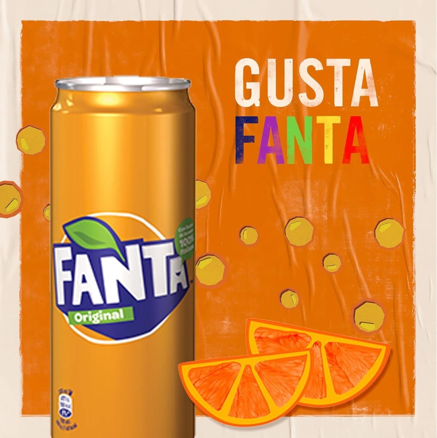 48er-Pack Fanta Original,Erfrischendes Alkoholfreies Getränk mit Orangensaft,Einweg-Dose 250ml + 1er-Pack Kostenlos San Benedetto Eistee mit Zitrone Ohne Zucker 330ml Dose
