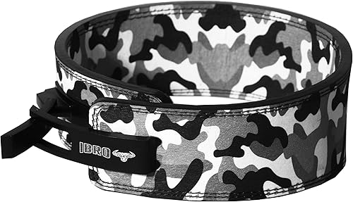 Miniatura 7 de IBRO Cinturón de gimnasio con palanca de levantamiento de pesas Potencia de 0.315 in, 0.394 in o 0.512 in Cinturones de cuero genuino de alta