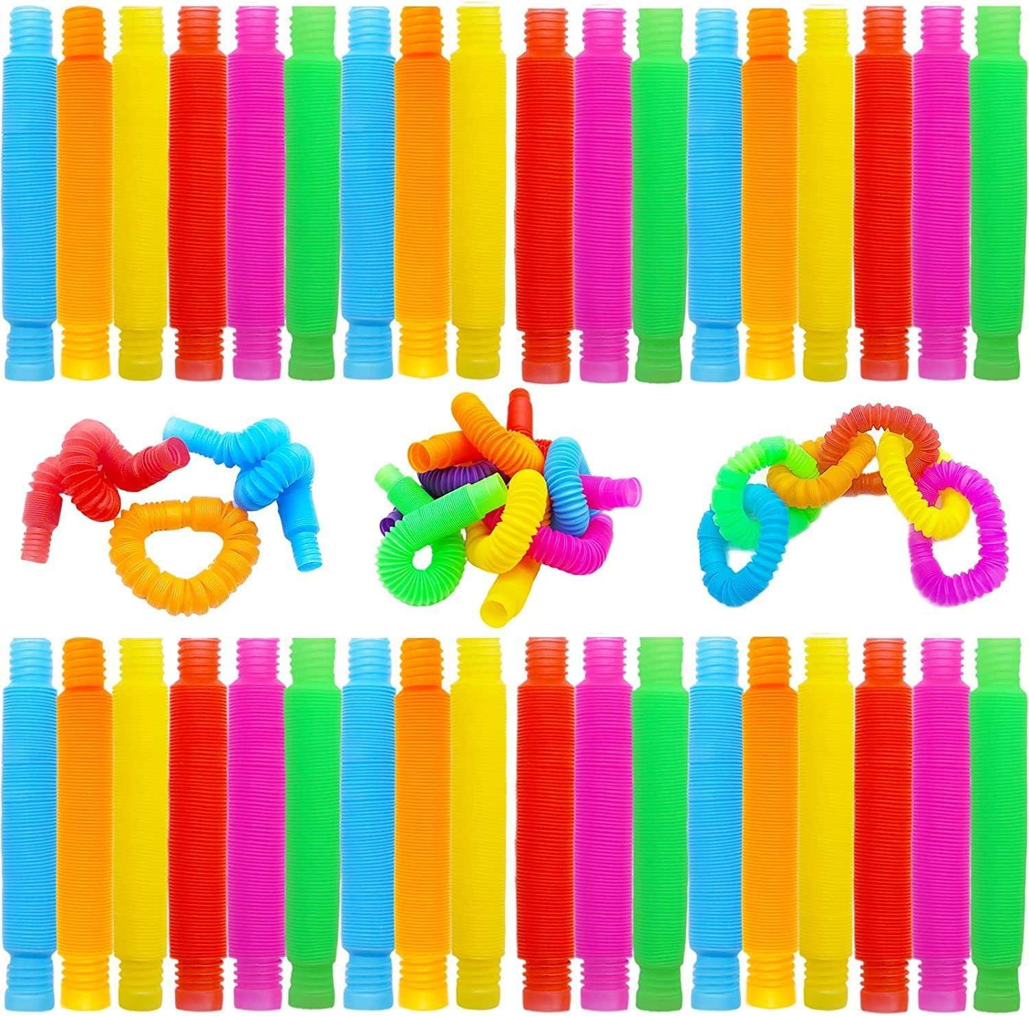 36 Pcs Pop Tube Sensory Fidget Toy