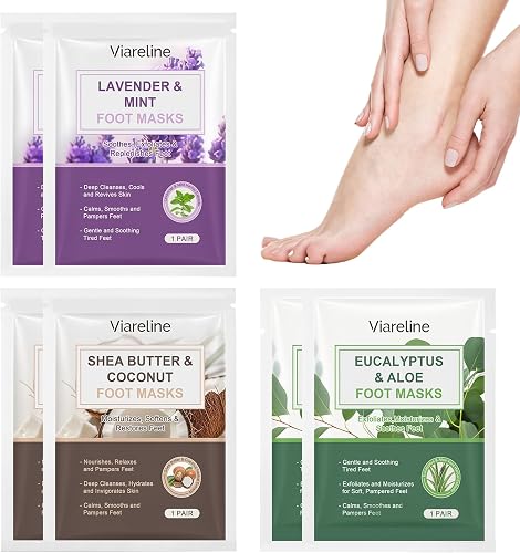 6 Paires Masque Pieds Très Secs et Abîmés 
