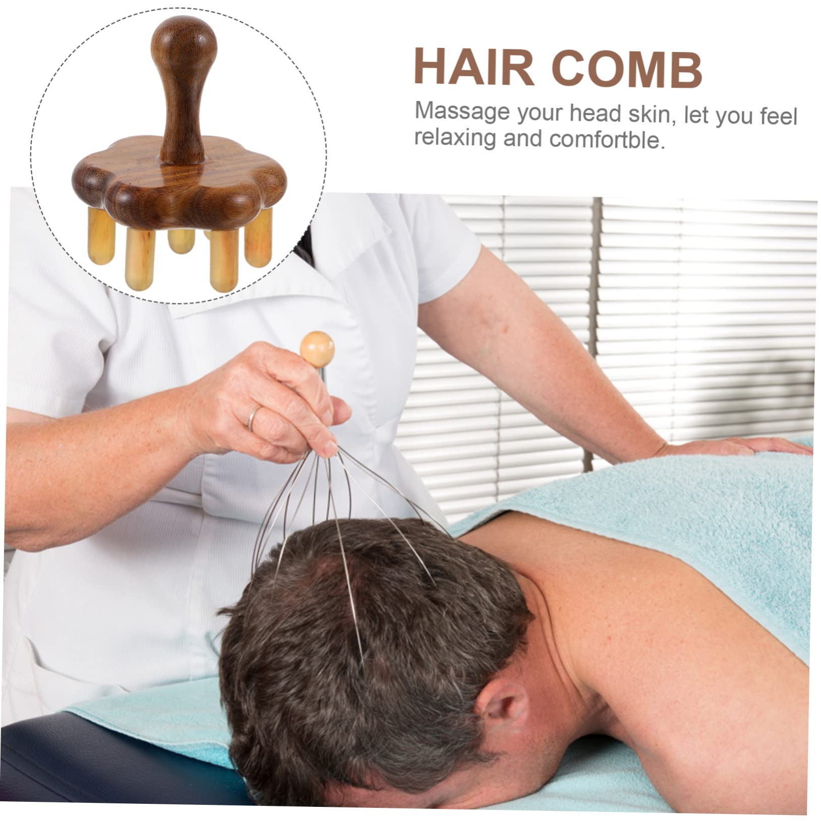 1pezzi Pettine Per Massaggi Alla Testa Strumento Antistress Per Capelluto Pettine Per Massaggi Portatile Miglioratore Di Circolazione Sanguigna Design Antistatico