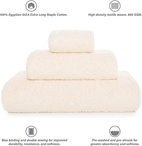 Miniatura 4 de Graccioza Egoist - Toalla de invitados de 12 x 20 pulgadas, 100% algodón egipcio Giza de 800 GSM, toallas de baño elegantes de diseño sólido,