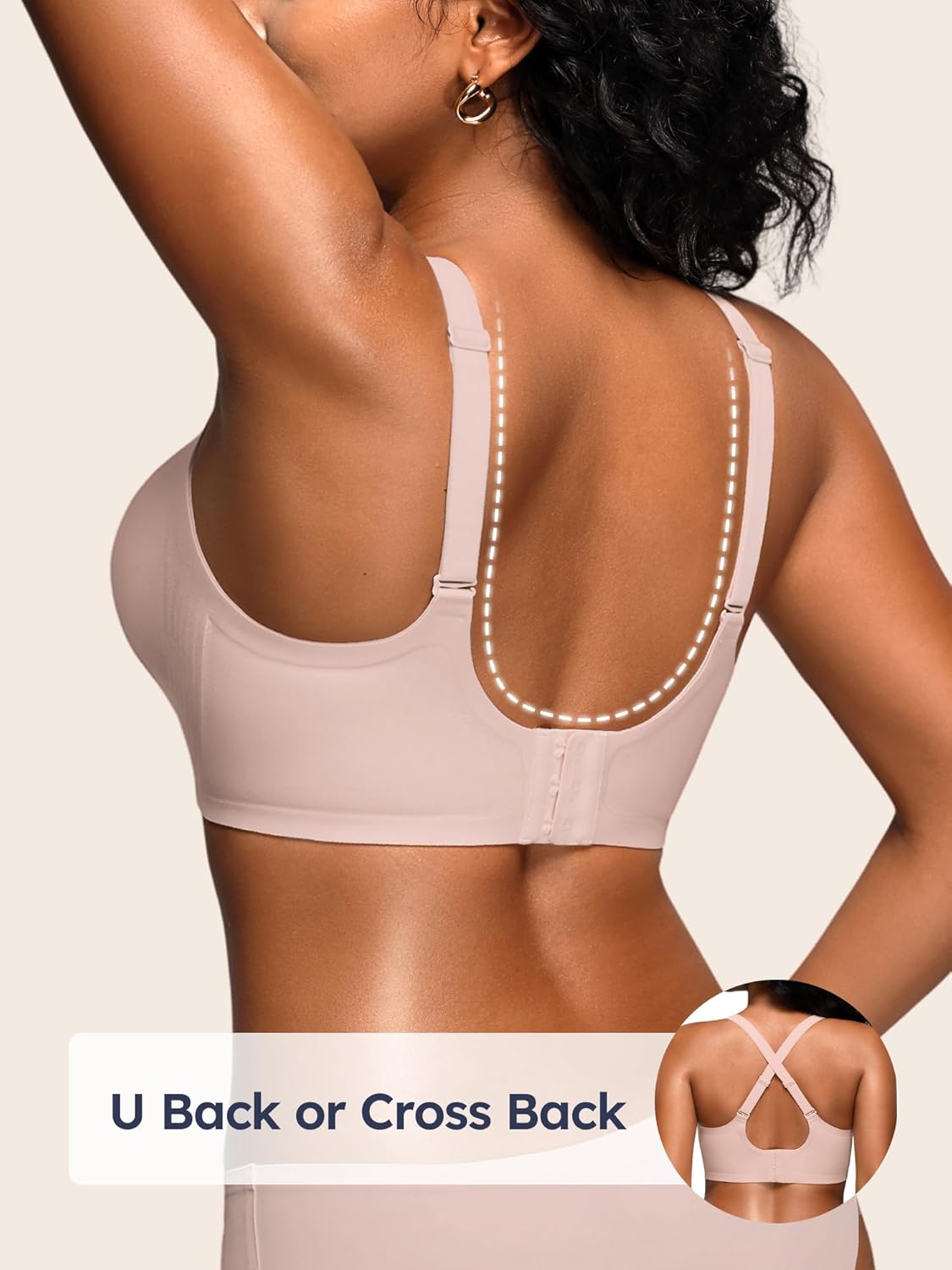 Jelly Bras for Women with Support - S-3XL Wireless Seamless T-Shirt Bra No Underwire Full Coverage Comfort Bralette - Image 5