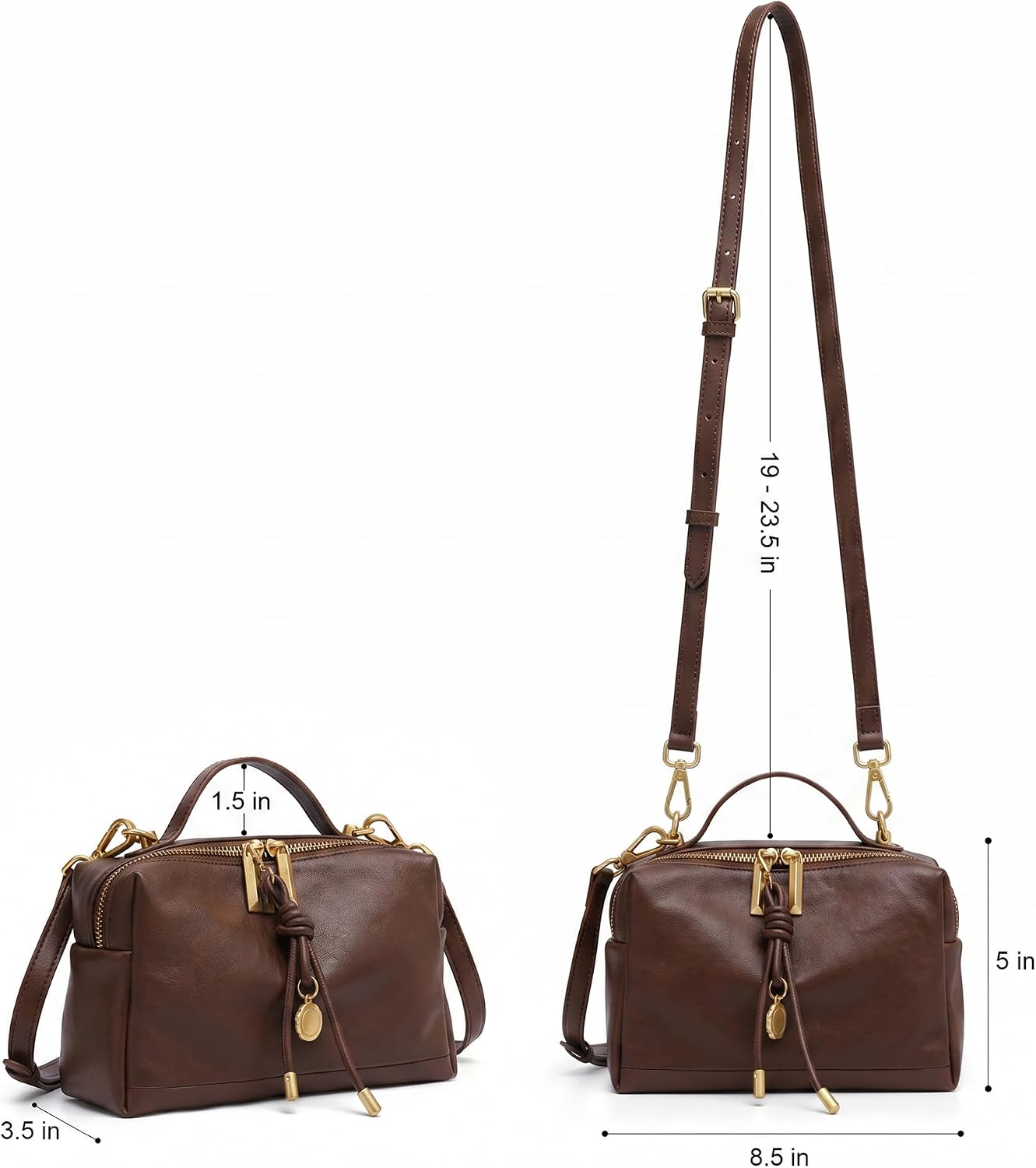 Genuine Leather Purse for Women Small Top Handle Crossbody Shoulder Bag