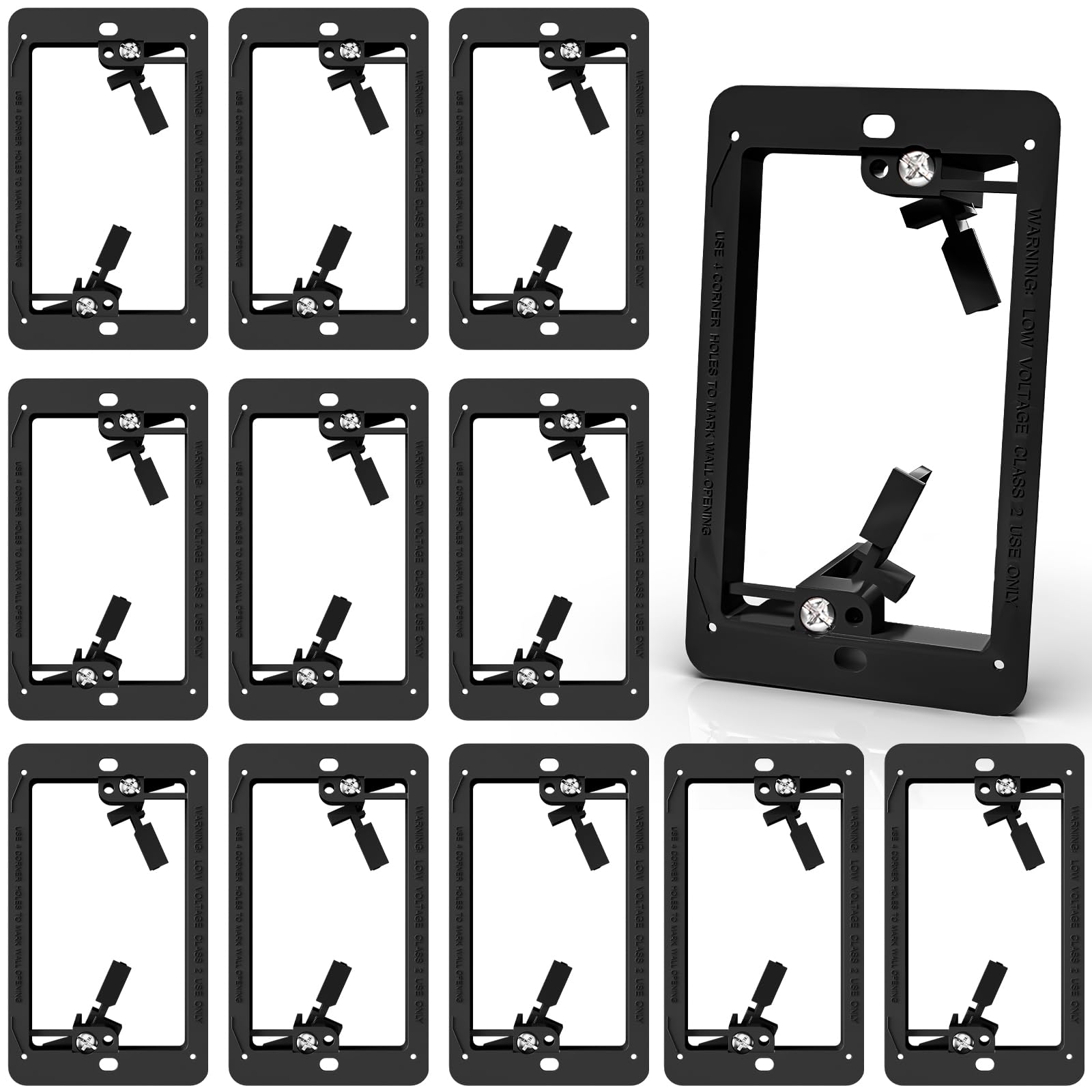 12 Pcs Low Voltage Mounting Bracket for Single Gang Wall Plate