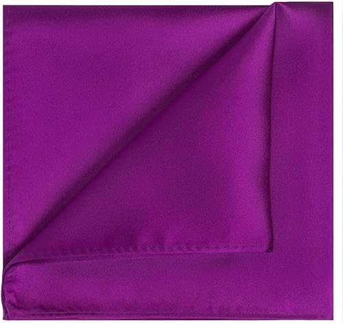 Vista 148 de KissTies Juego de corbatas de satén para hombre + pañuelo de bolsillo Rojo