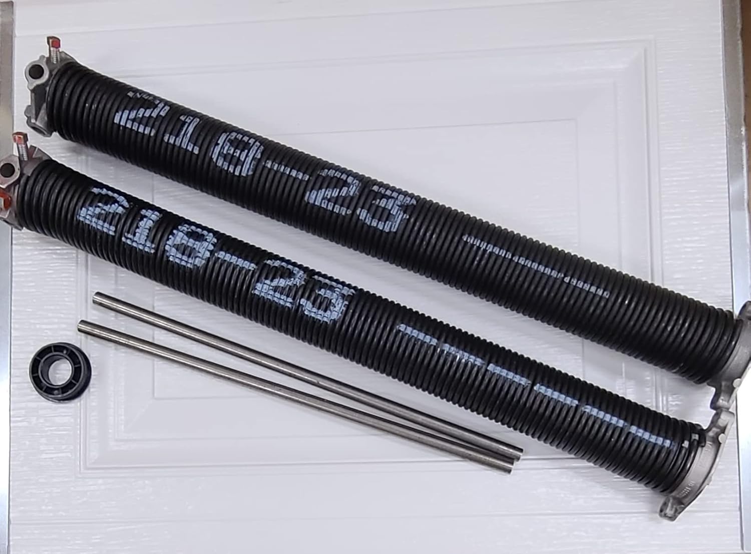 Pair of 218 X 2" X 21" - 33" Garage Door Torsion Springs with Winding Bars (24) : Tools & Home Improvement