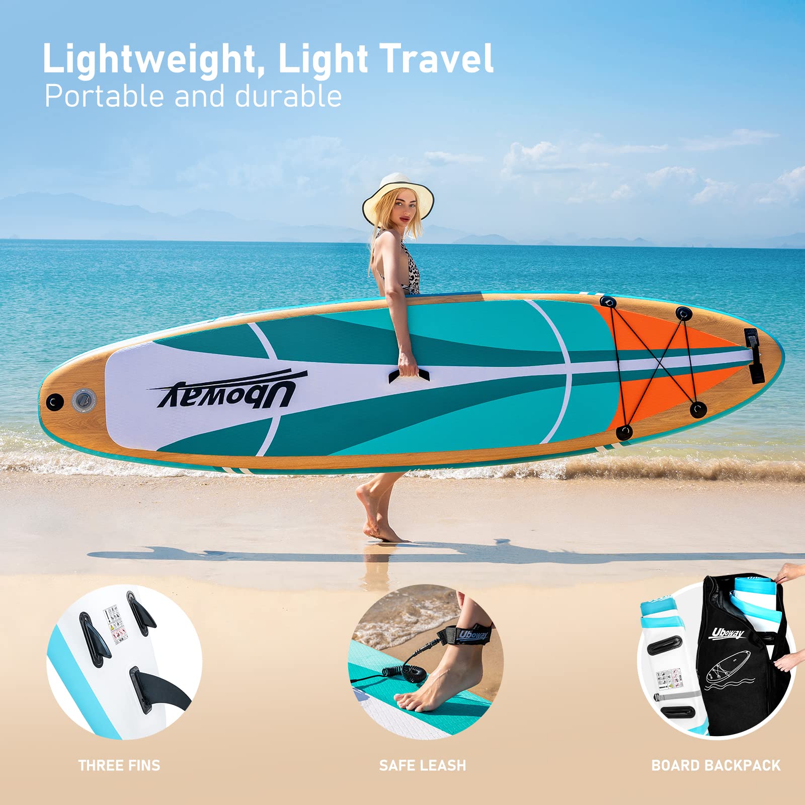 Signstek Stand Up Paddling Board Aufblasbares SUP Board Set Aufblasbar Paddle Surfboard Stabiles Leichtgewicht Komplettes Zubehör