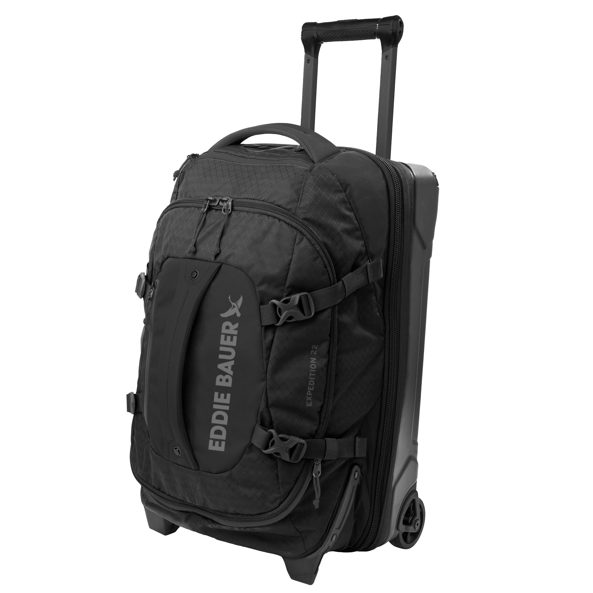 Expedition Rolling Duffel Bag with Wheels | Travel | Carry-On | Luggage | Rugged | Durable - Black, 22"