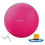 Fitvids Anti-Burst Slip Resistant Exercise Ball - 18-inch Pink - 2 - 15-18in (38-45cm), S - Pink