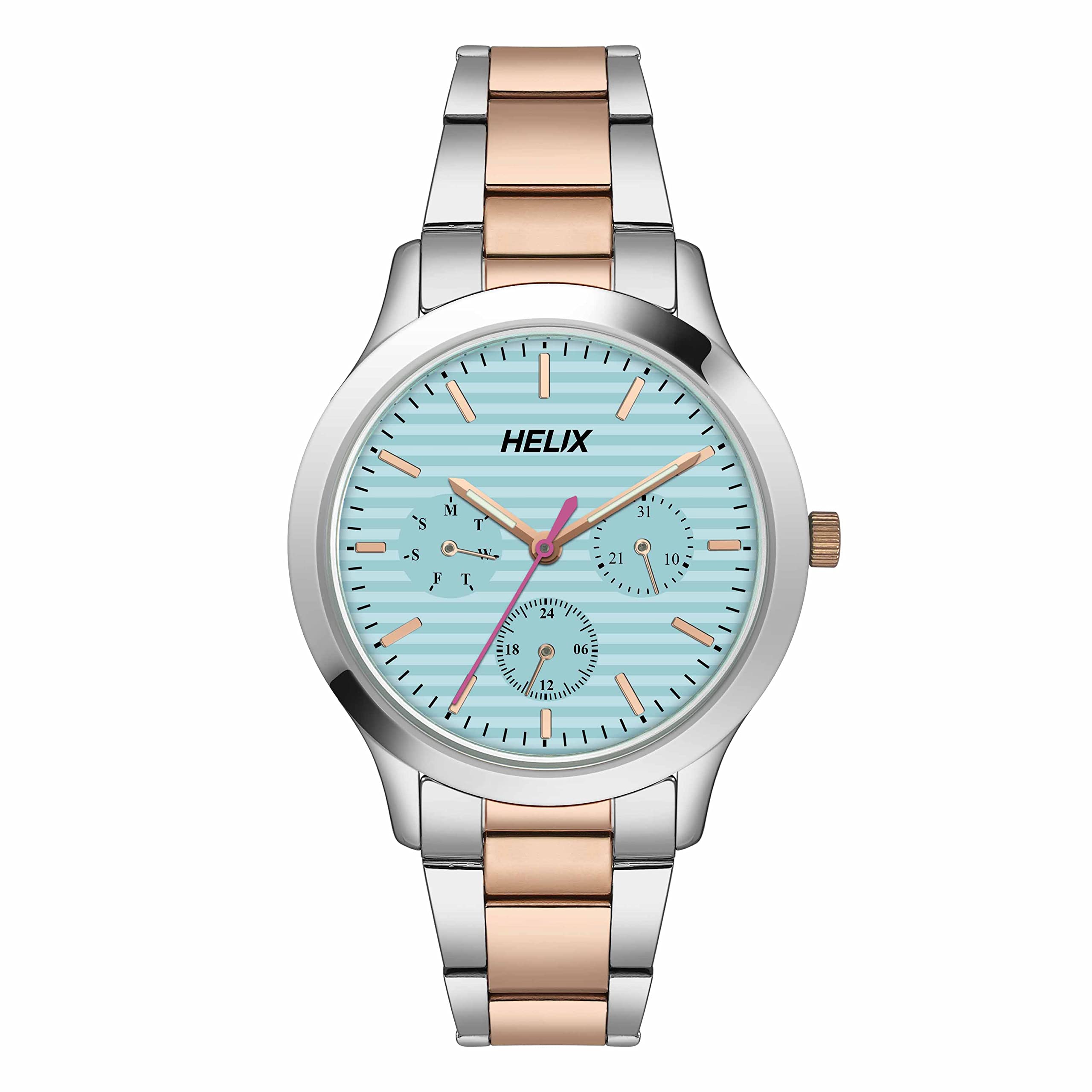 Helix Analog Blue Dial Womens Watch - TW053HL03 (B0BQY584V6) Amazon Price History, Amazon Price Tracker