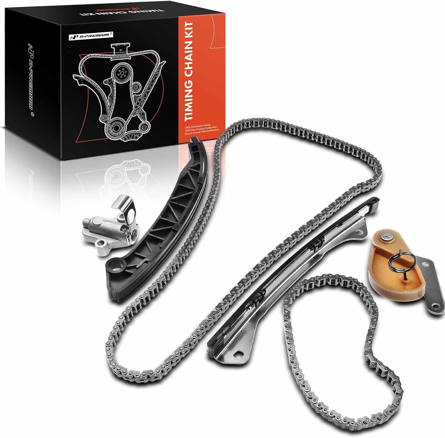 A-Premium Engine Timing Chain Kit W/Tensioner & Guide Compatible with Nissan Juke 2011-2012 1.6L, Sentra 2013-2018 1.8L