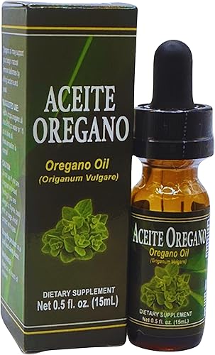 Aceite de orégano (aceite de orégano) 0.5 fl oz Suplemento dietético Aceite esencial natural 135 porciones  Salud digestiva  Salud general  Vegano