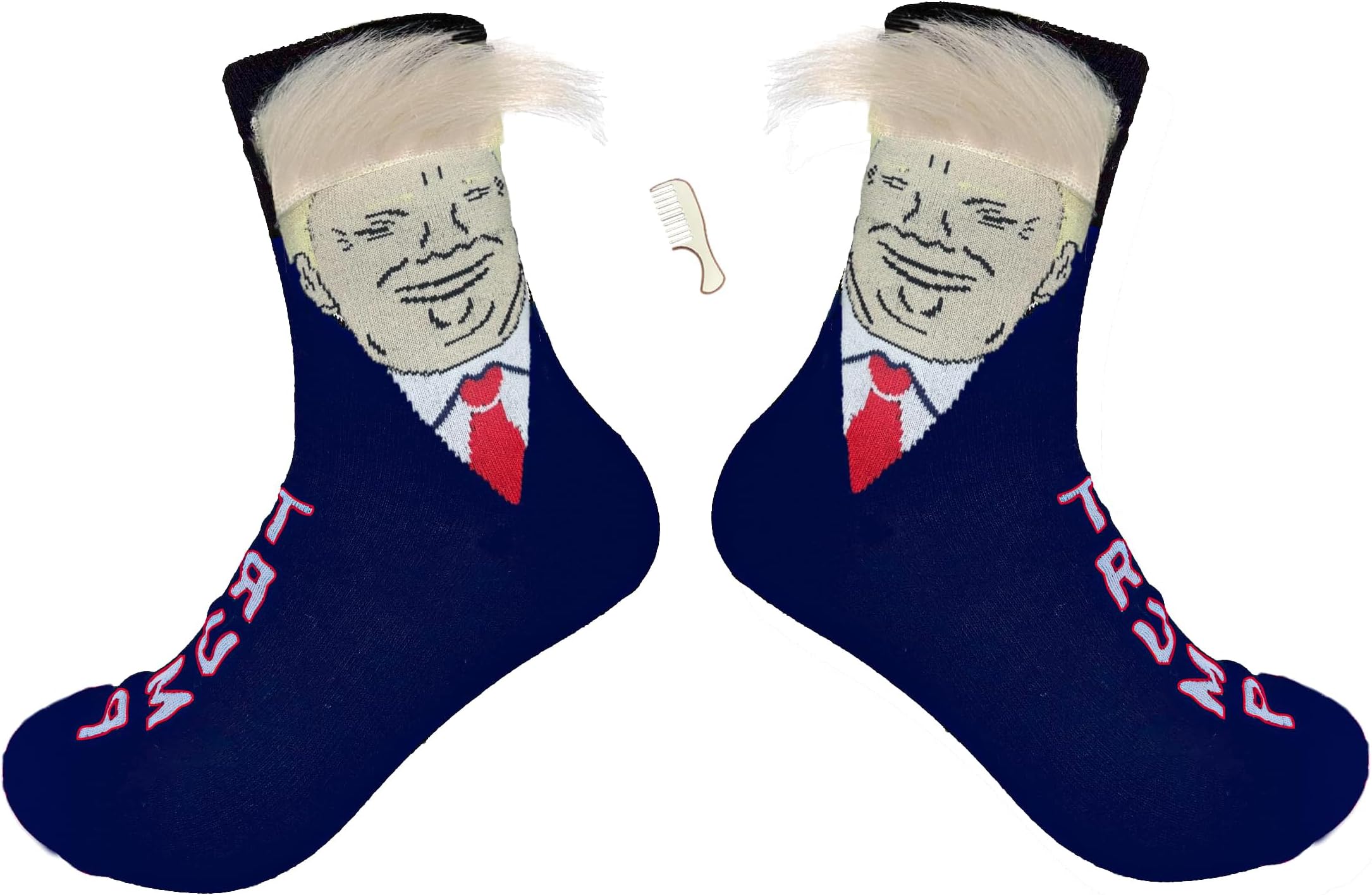 Funny Socks for Men, Unisex Crazy Socks with Hair, Unique Prank Gag Gifts for Adults Novelty Gifts Ideas for Birthday Christmas Valentines Day