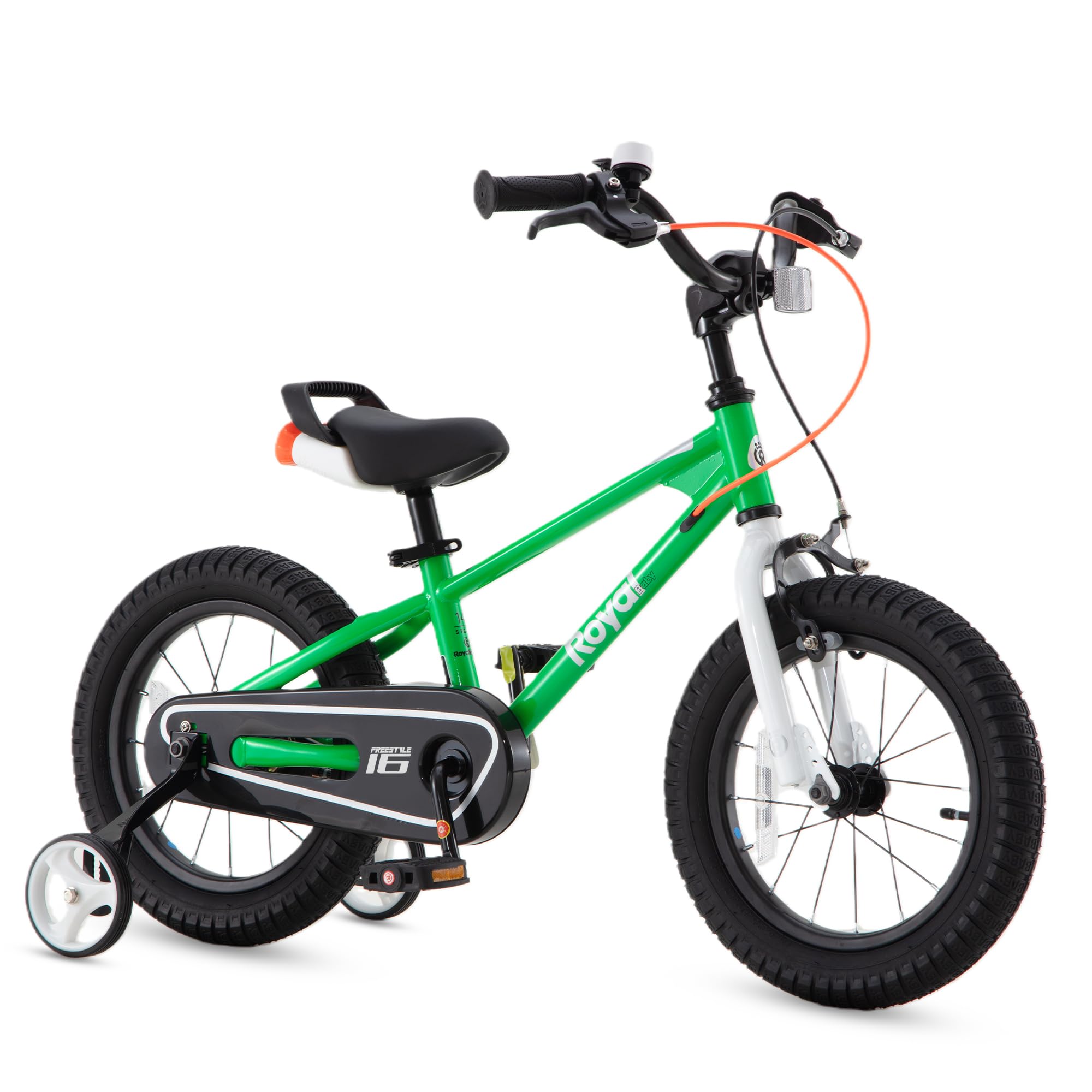 RoyalBaby Freestyle 16 inch BMX kids bike in green