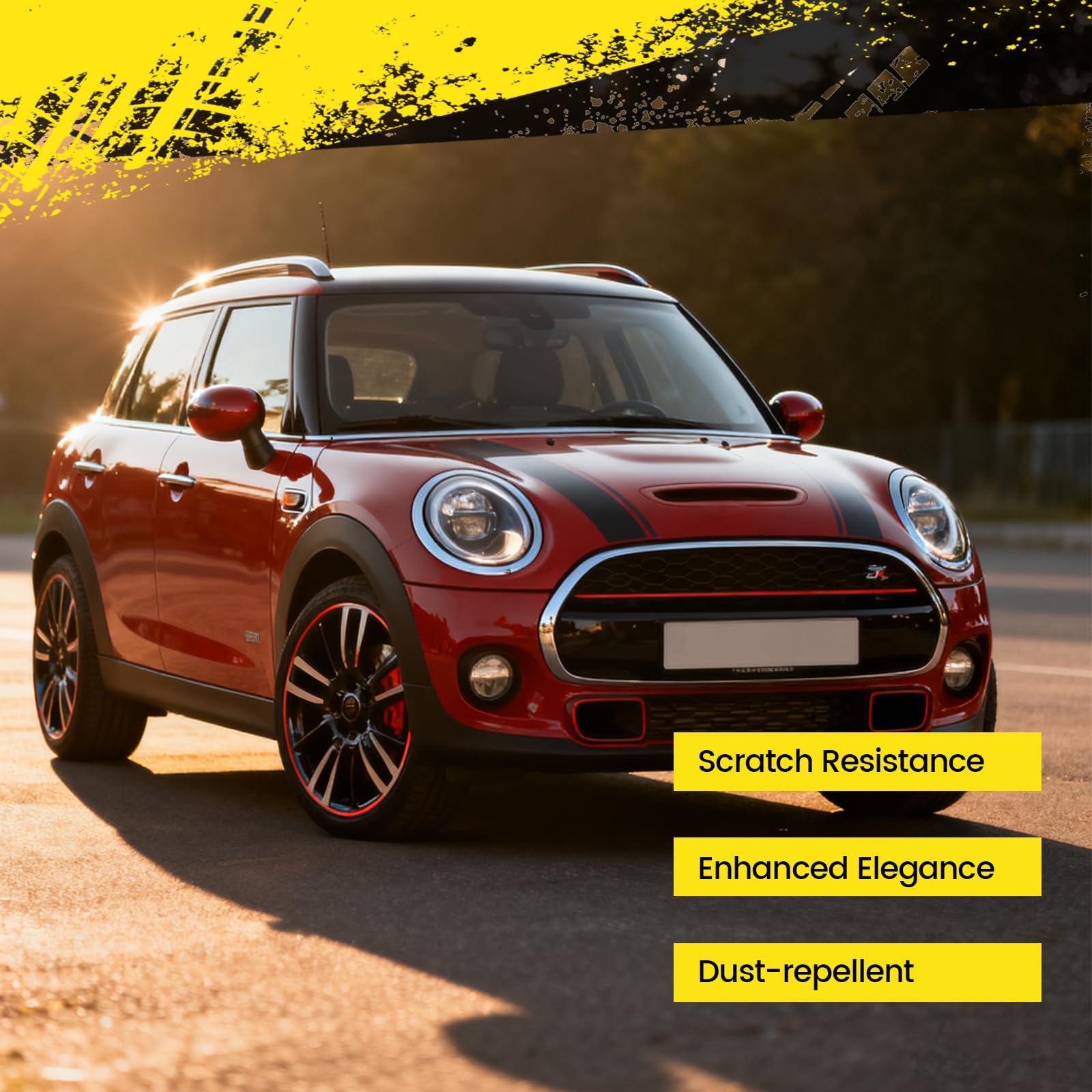 2 unidades Anillo Decorativo Para Faros Delanteros Compatible con MINI COOPER F55 F56 F57, Cubierta de Anillo para Faros Delanteros OEM 51137300631, 51137300632, 51712355791, 51712355798