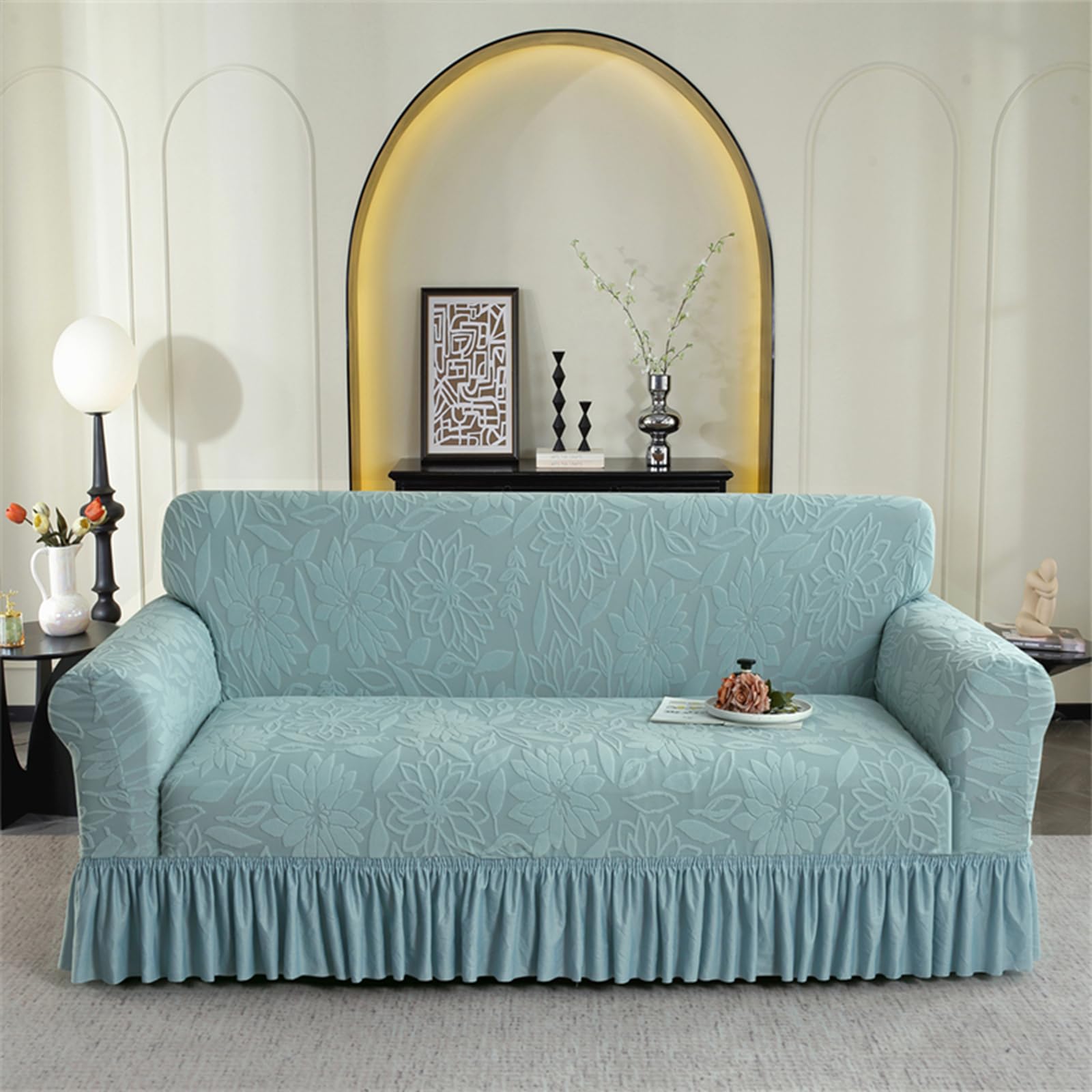 Housse de canapé lavable en jacquard au fini stretch impeccable