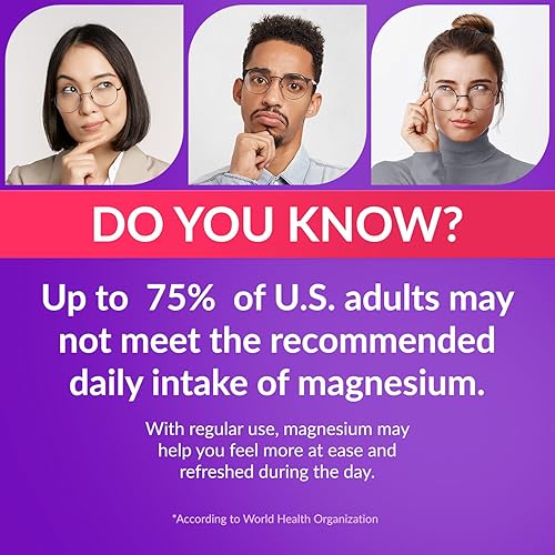 Miniatura 8 de Gomitas de glicinato de magnesio 400 mg, apoyo muscular y relajación, suplemento de magnesio para mujeres, hombres y niños, alta absorción, sin
