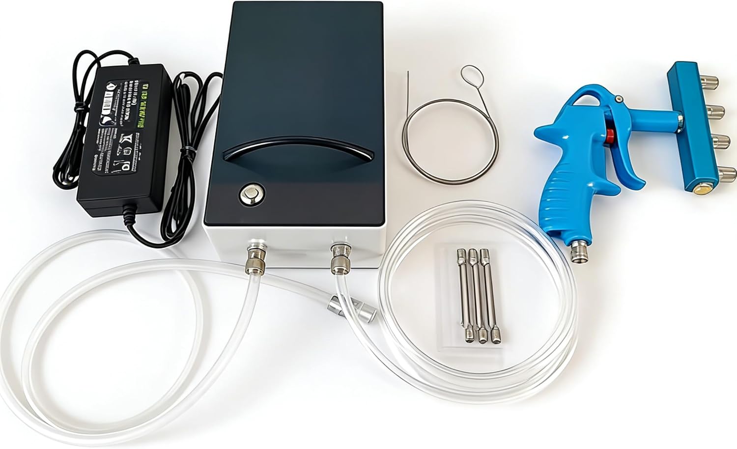 Electric Injector Meat Processor Electric Meat Saline Syringe Pump High Pressure Bacon Pump Gun with 316 Stainless Steel Needle (4 Needle Set)