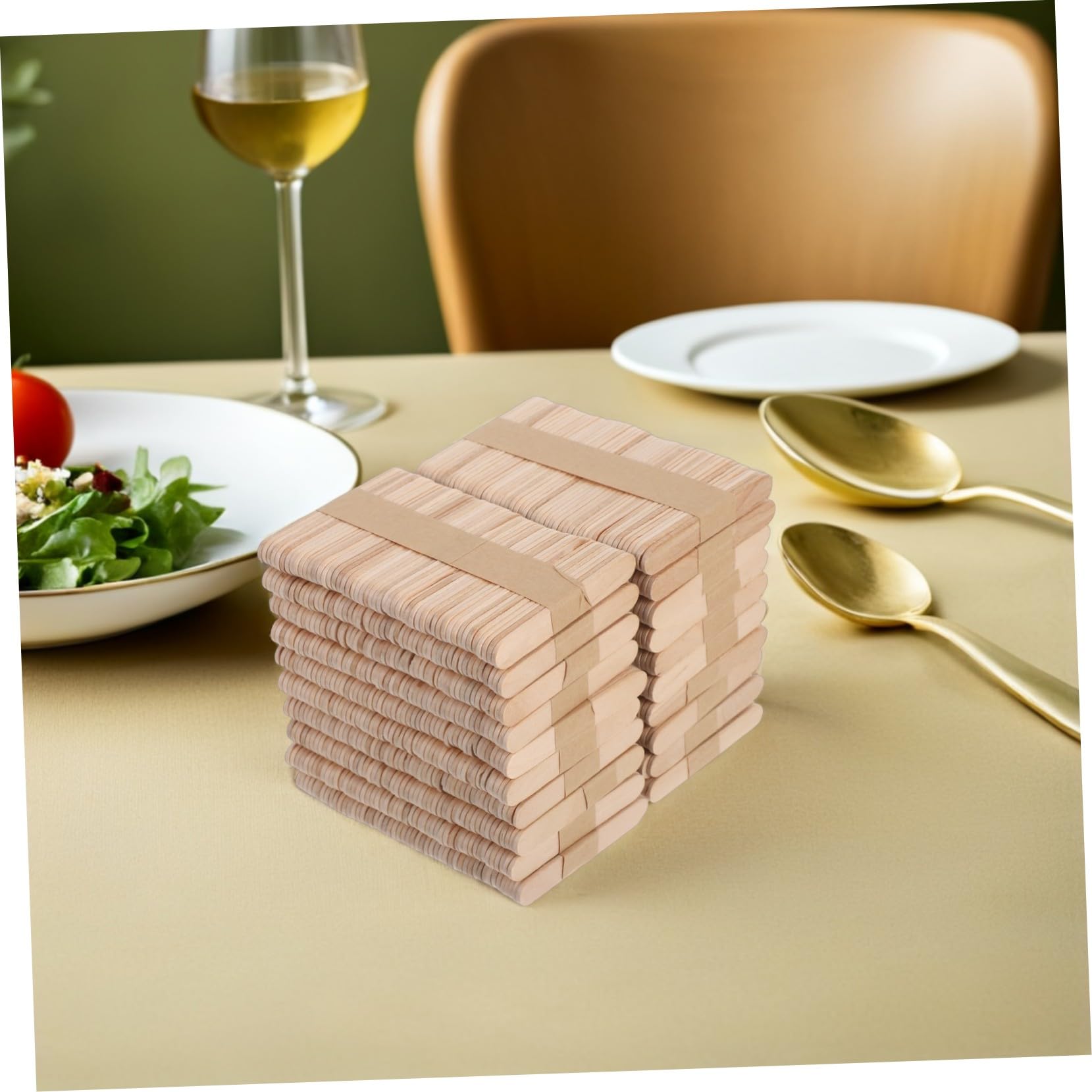 Mobestech 1000 Piezas Palitos de Madera para Manualidades Seguros y Resistentes para Proyectos de Arte Infantil Construcción de Modelos y Decoración DIY