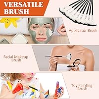 Vista 6 de 9 piezas de brochas de mascarilla facial en abanico, brochas aplicadoras faciales suaves, herramientas para peeling, maquillaje glicólico para crema