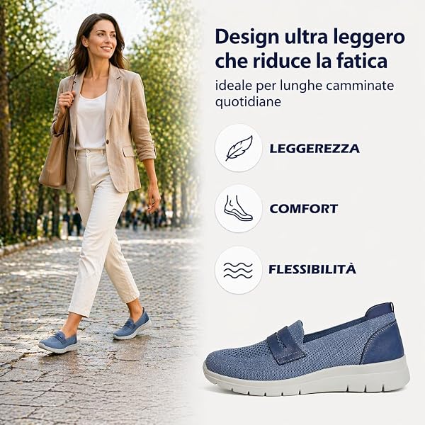 Women's Comfortable and Lightweight Slip On Shoes, Breathable Knit Sneakers, Casual Walking Shoes with Non-Slip Sole - 3