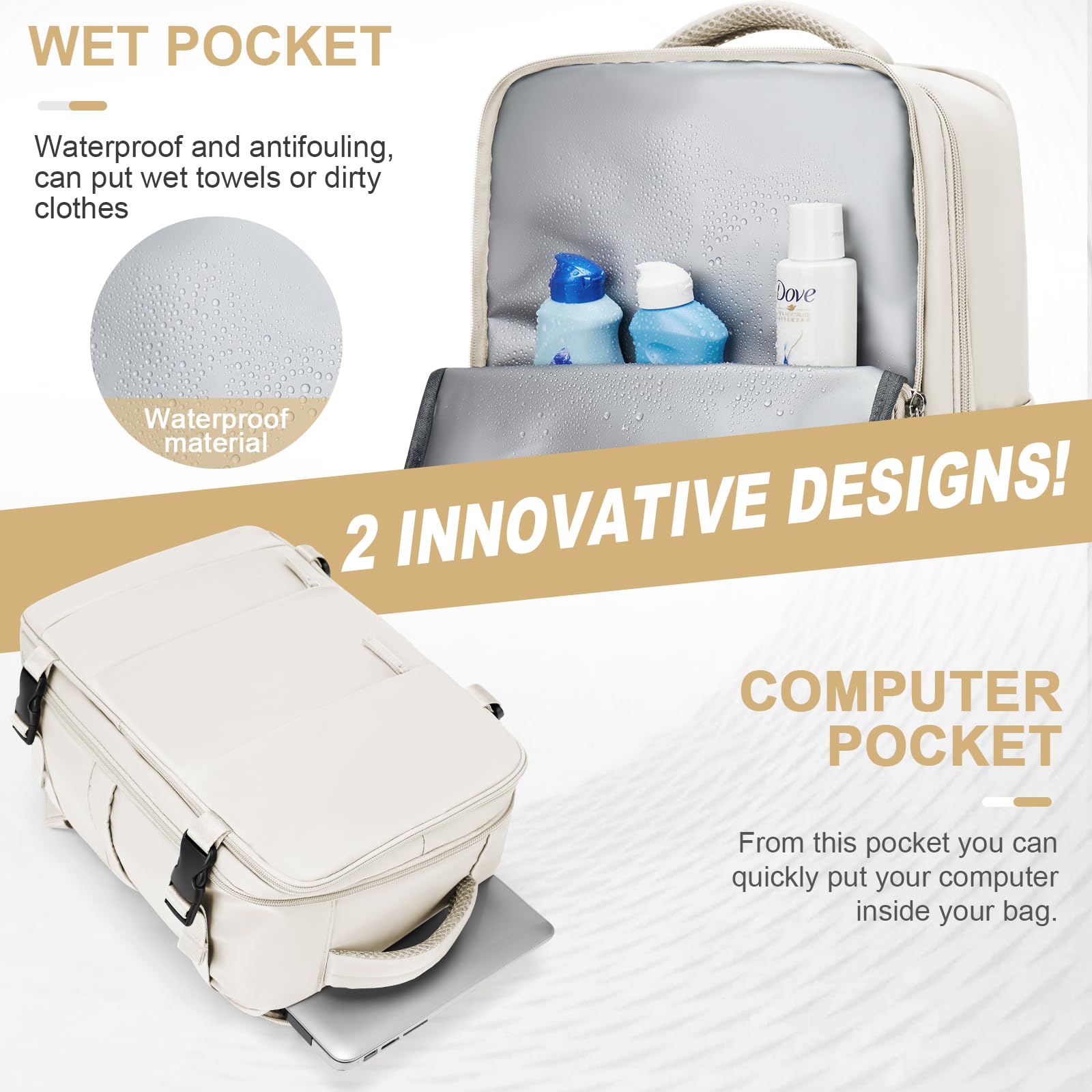 Zaino Bagaglio a Mano Ryanair 40x20x25 Zaino Aereo Borse da Cabina per Easyjet 45x36x20 Zaino da Viaggio donna con porta ricarica USB, Borsa da Viaggio aereo Zaino Computer Impermeabile Casual Daypack