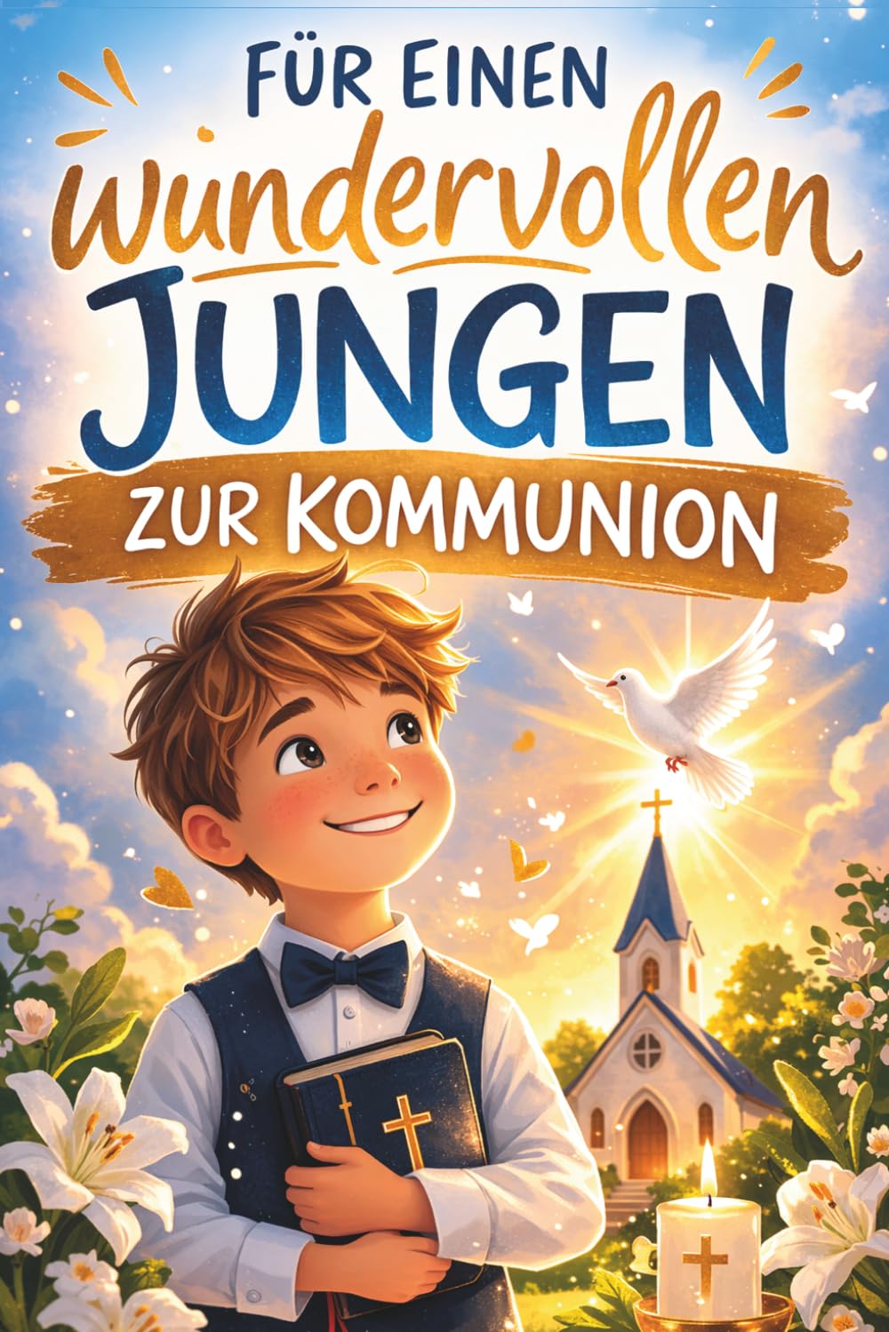 Zur Kommunion - Geschichtenbuch zur Erstkommunion mit stärkenden Kurzgeschichten über Glaube, Mut & Liebe Kommunionsgeschenk für Junge-n