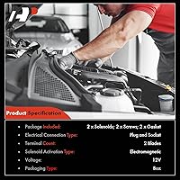 Vista 2 de A-Premium 2 piezas Solenoide de control de sincronización de válvula variable (VVT) y sincronización variable del árbol de levas (VCT) para motores