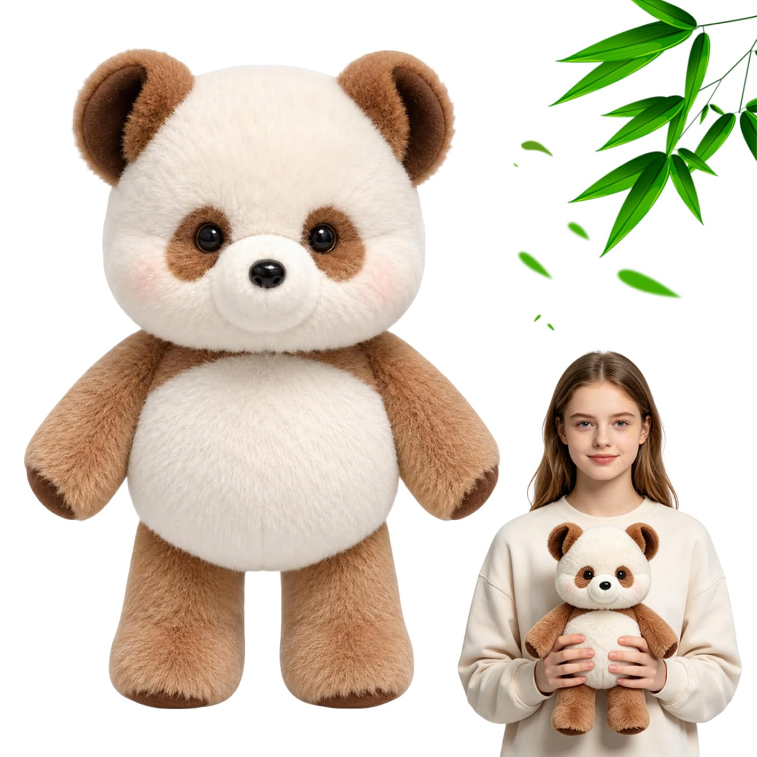TELAOBAN Running Plushies, 45 cm Running Panda Plush, Interactive Pandas Plush Toys Dolls Cushion with Movable Legs, Stress Relief, Running Panda Soft Toy, Gift for Family Friends