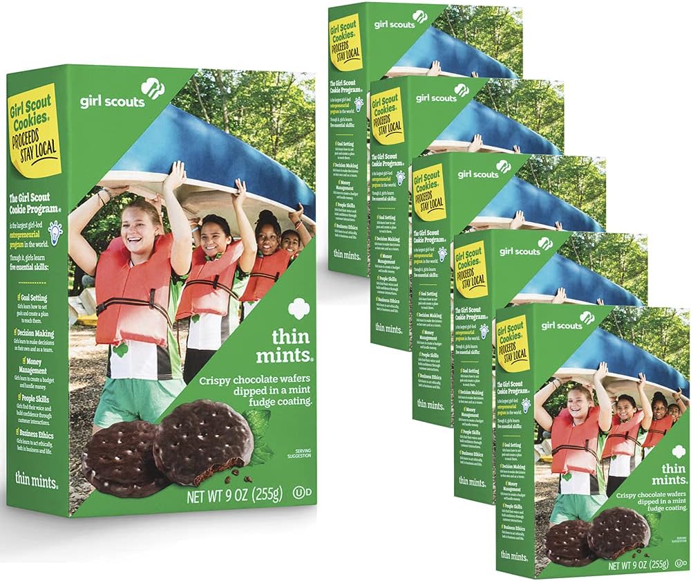 Girl Scout Thin Mints Cookies (5 Boxes)