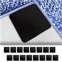 Vestomeli 16-Pack Non-Slip Rug Gripper Pads - Reusable Double-Sided Carpet Grippers for Hardwood, Tile Floors - Keeps Rugs Flat & Secure Without Residue