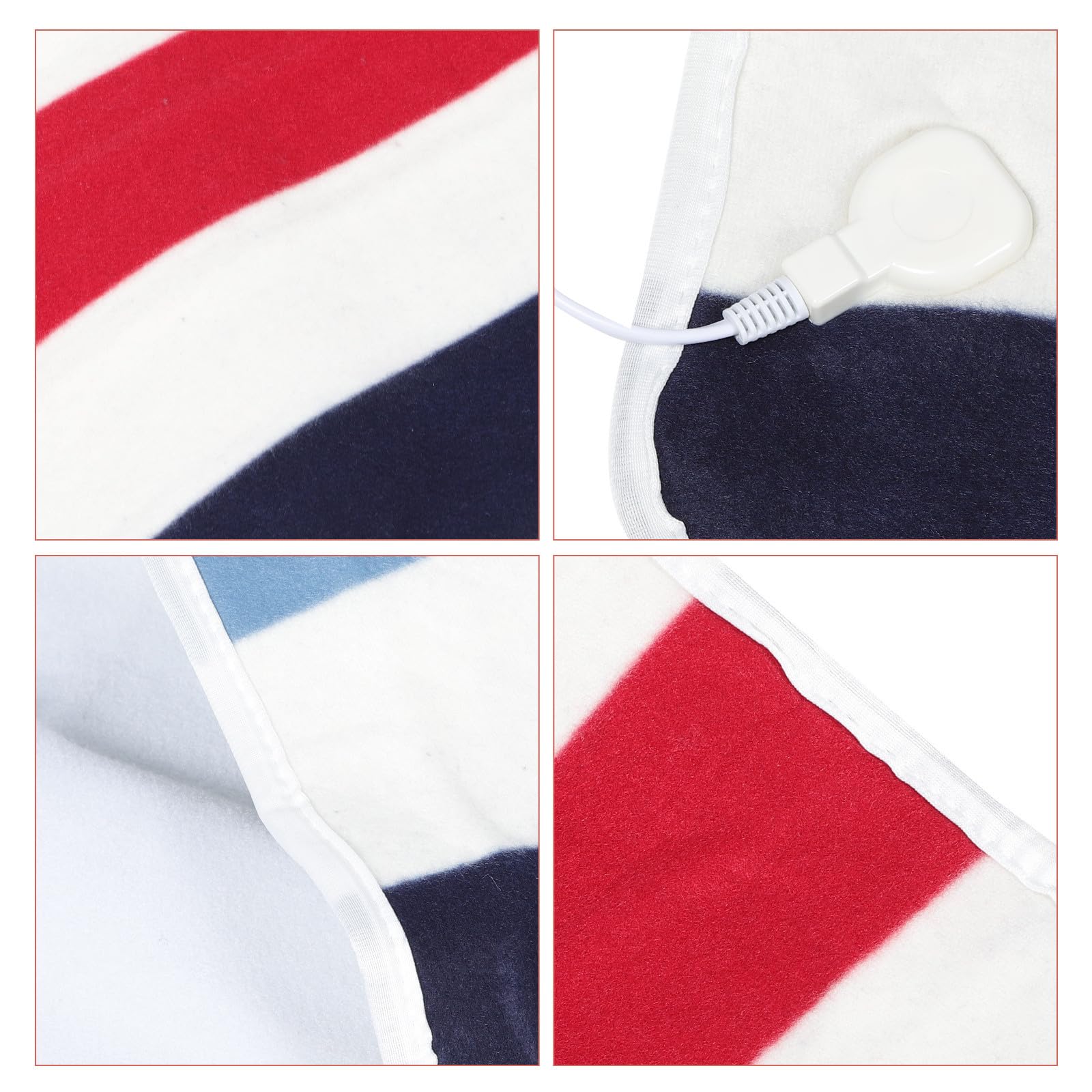 Sosoport Couverture Chauffante Électrique Portable en Fibres Synthétiques Contrôle de Température et Protection Les Courts-Circuits pour l'hiver
