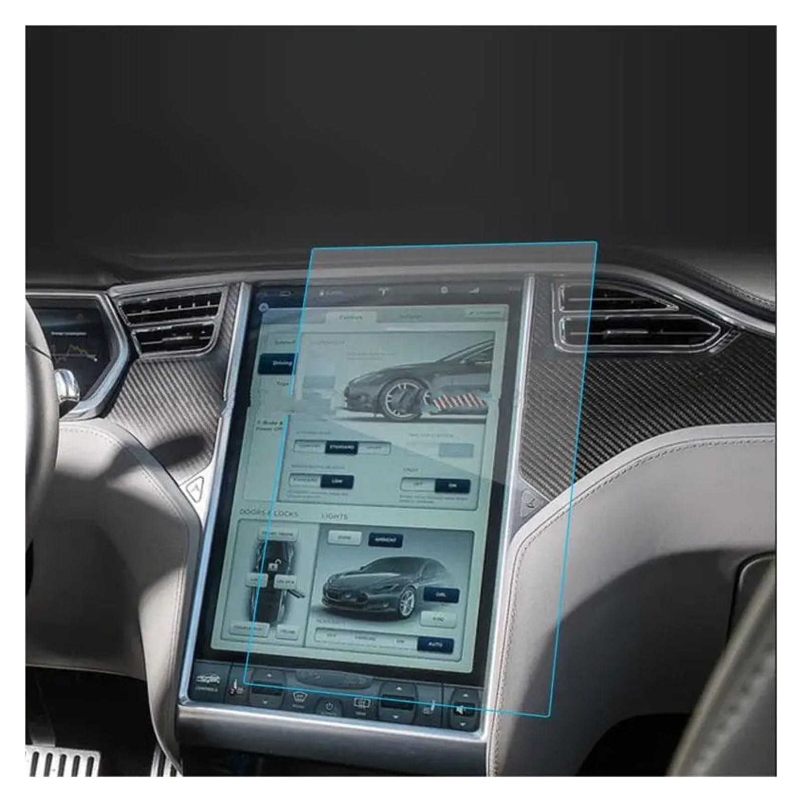 Osłona ekranu nawigacji samochodowej do Tesla do modelu S X 17 cali samochód nawigacja GPS radio odporne na zarysowania akcesoria osłona ekranu ze szkła hartowanego