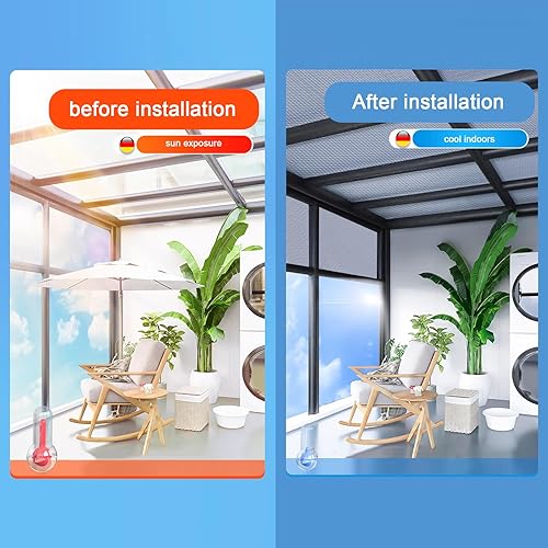 Miniatura 4 de Película reflectante para ventana, película opaca total para ventana de privacidad, película aislante de papel de aluminio para sala de sol,