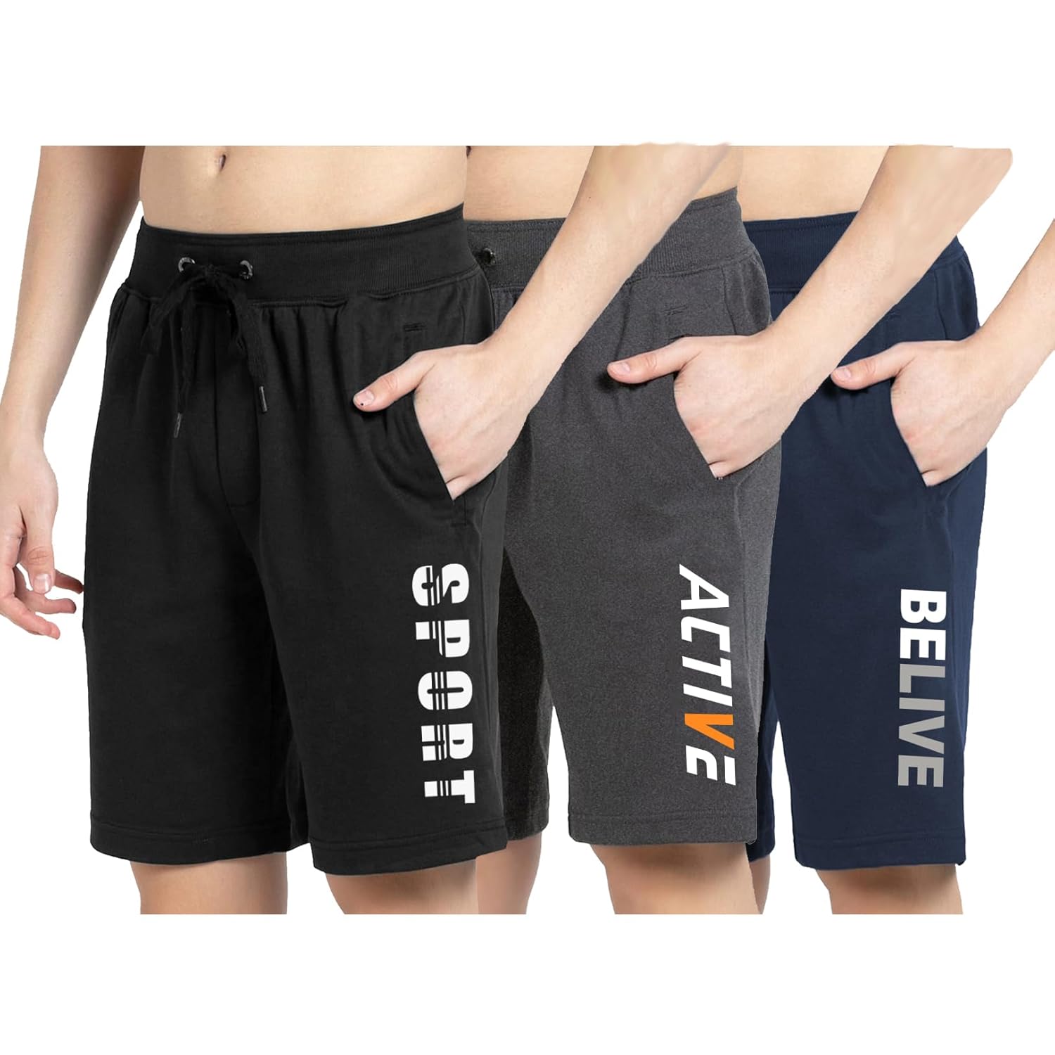 West Gate Clothing Plus Size Men’s Regular Fit Shorts Combo (Pack of 3)