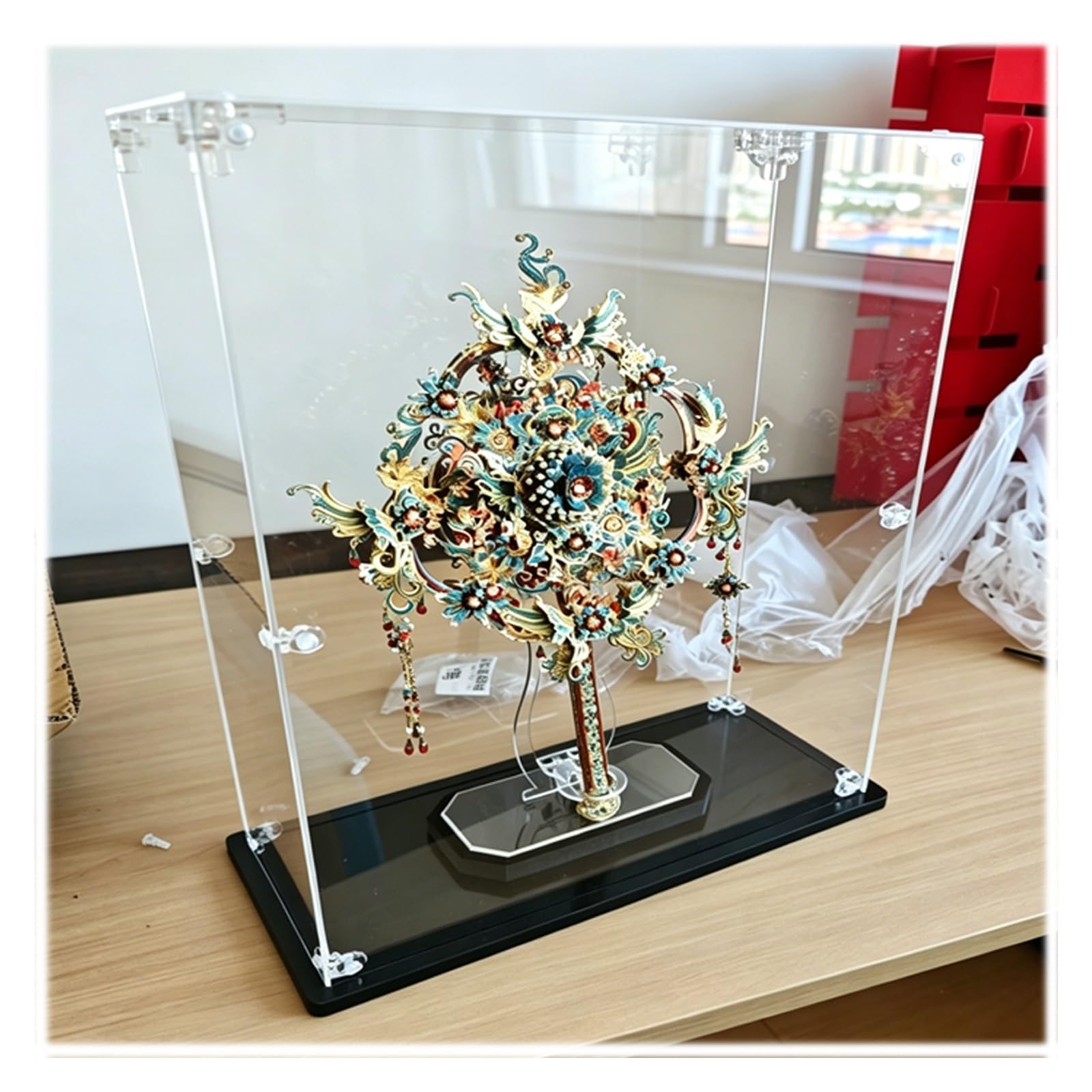 Extra Large Clear Acrylic Display Box 8x8x8 16x16x16 24x24x24 Inch, Gallery/ Store/ Exhibition Acrylic Display Case, Stackable Clear Collectibles Exhibit Box(20x20x20"/50x50x50cm)