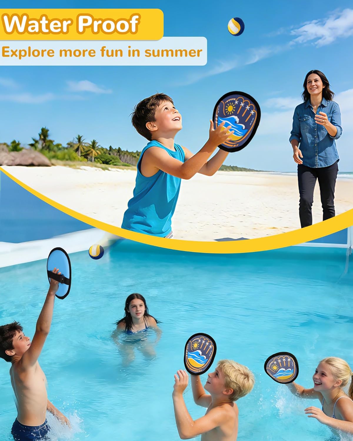 Toss and Catch Baseball Toys,Outdoor Sport Games for Kids and Family with Tball Bats and Toddler Baseball Glove and Sticky Soft Balls. Great for Yard Lawn Beach Pool and Indoor Fun