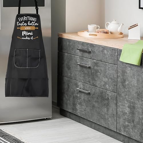 Miniatura 3 de LEVLO Best Mother Father Baking Cooking Gifts Everything Sabe mejor cuando MimiNanaNonnaGigi Makes It delantales