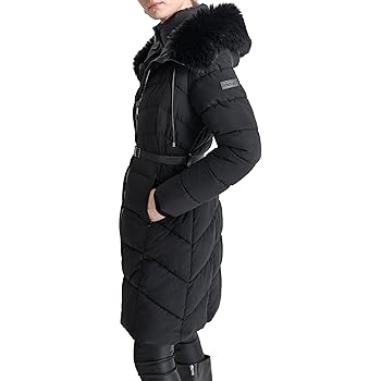 特別価格！DKNY Faux-Fur-Trim Hooded Puffer Coat DKNY Women's Faux-Fur-Trim Hooded Puffer Coat - Macy's