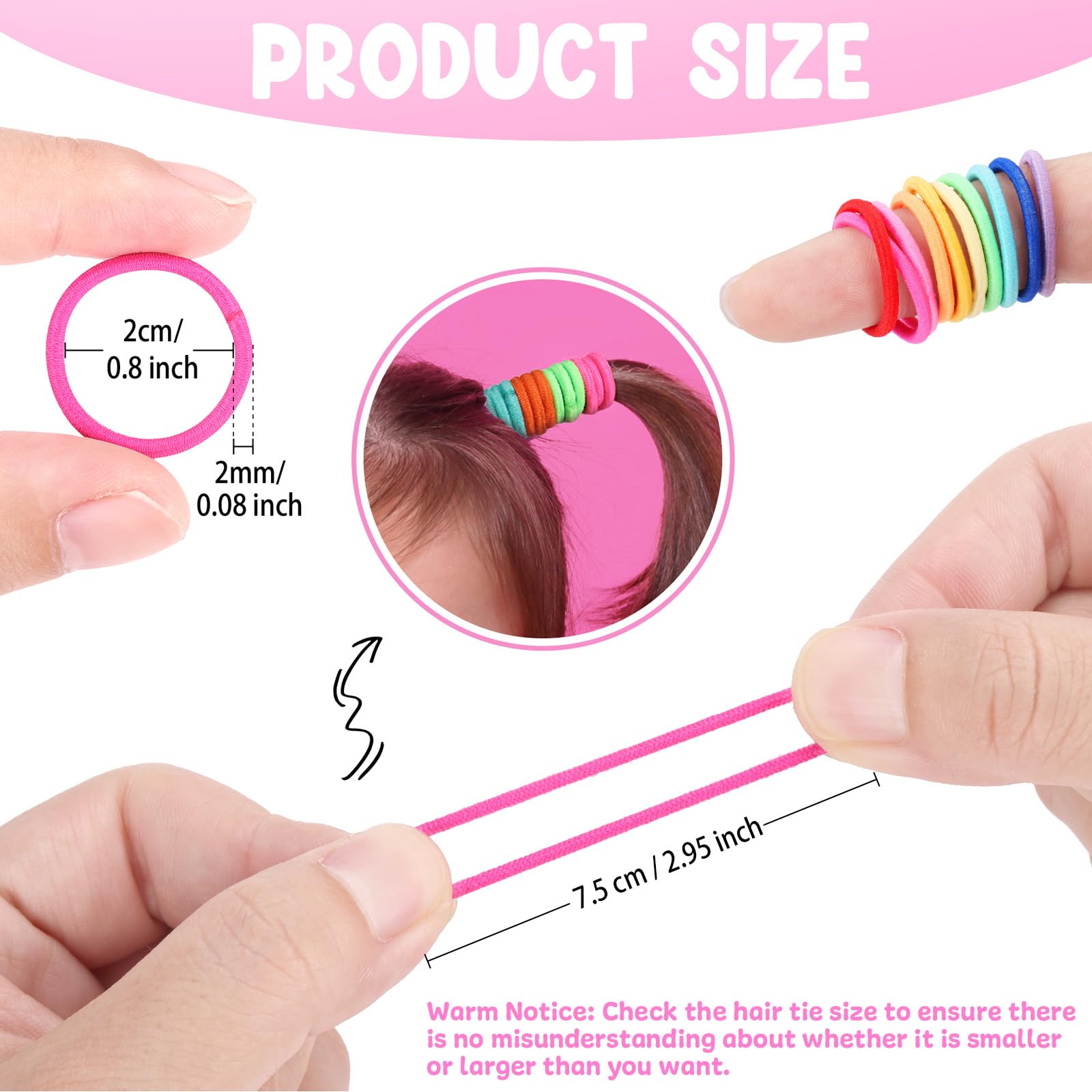 Funtopia - Elastici per capelli, 46 colori, 2100 pezzi, accessori Funtopia - Elastici per capelli, 46 colori, 2100 pezzi, accessori