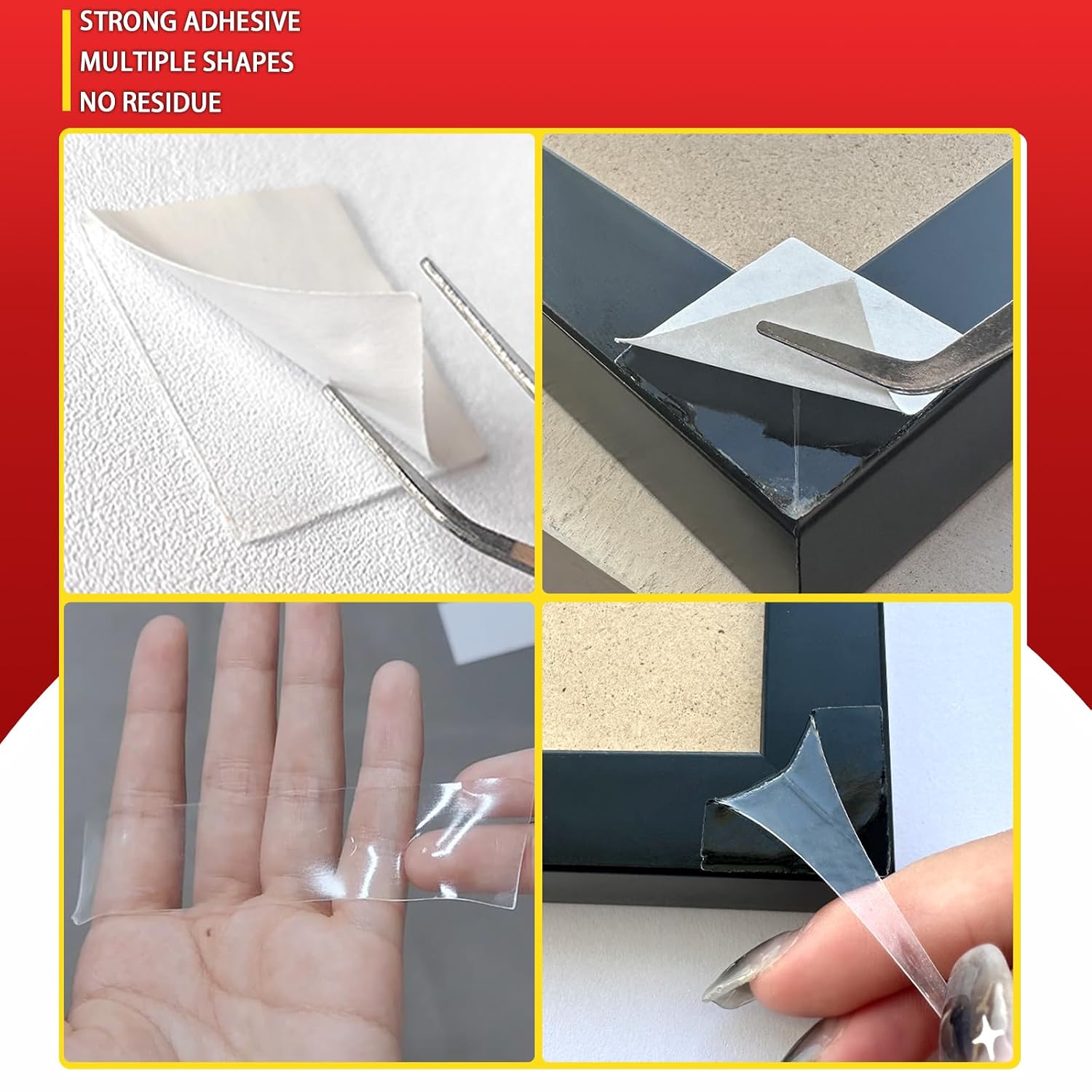 Double Sided Sticky Tape for Walls, No Glue Residue Removable Stickers image 2