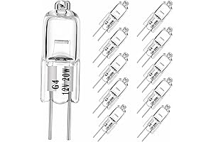 10 Pack G4 Halogen Bulbs T3 JC Type for Cabinet Puck Light Replacement