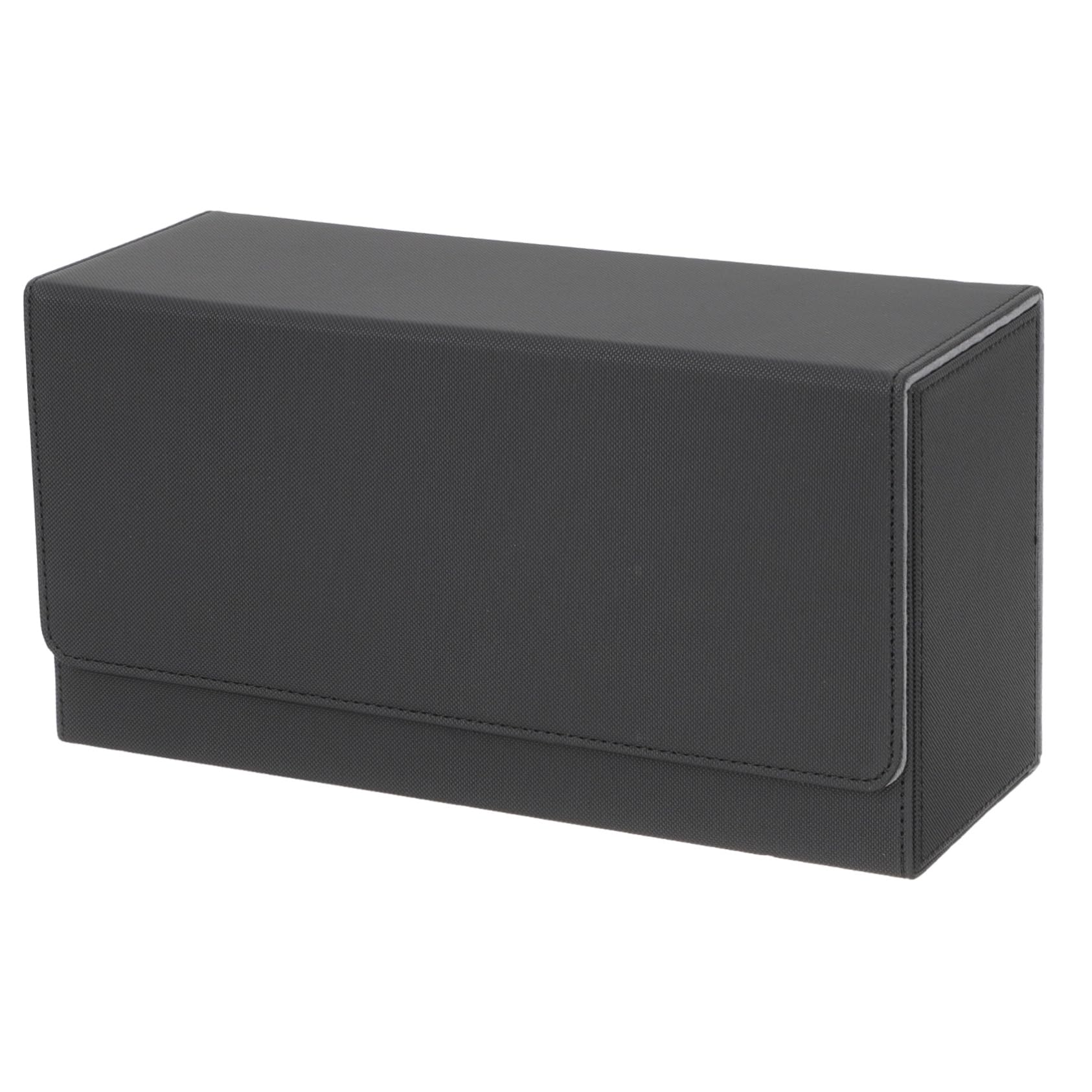 Vaguelly Custodia per Carte Sportive Pu Nera, Contenitore Grande | Scatola Organizer per Collezione, Facile da Trasportare, Protegge Dall’ordine e Dalla Perdita
