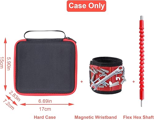 Miniatura 4 de Aenllosi Estuche rígido compatible con destornillador inalámbrico recargable SKIL de 4 V con pulsera magnética y eje hexagonal flexible