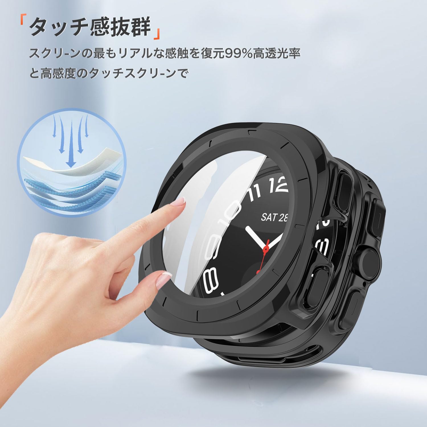 Amazon.co.jp: For Galaxy Watch 7 Ultra 用 ケース カバー【KONXISA 