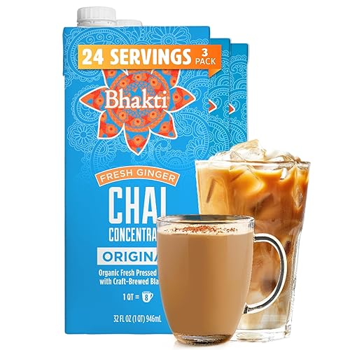 Bhakti - Concentrado de té chai vegano de alta calidad original 3 unidades